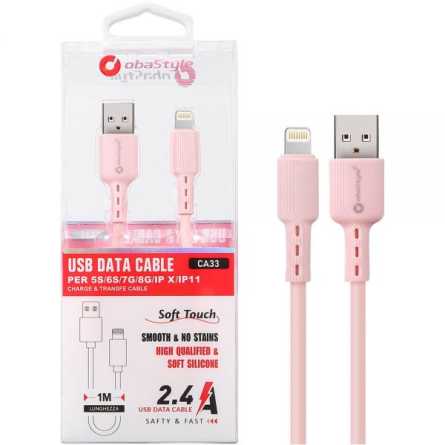2.4A USB Lightning Punjački/Data kabel (100 cm) – Više boja 123295