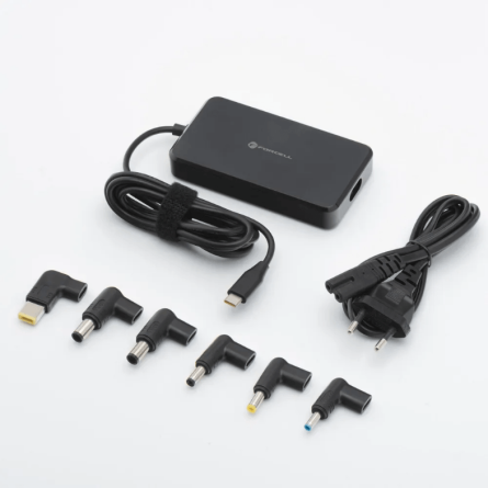 FORCELL F-ENERGY E856 univerzalni punjač za laptop 90W – Type-C + 6 nastavaka – crni 266768
