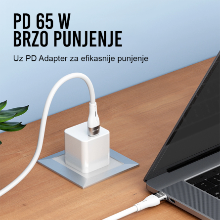 Wozinsky Type-C na Type-C kabel - 65W - 100cm 251658