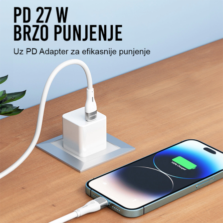 Wozinsky Type-C na Lightning kabel - 27W - 100cm 251663