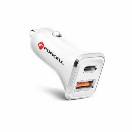 Forcell Autopunjač QC USB 3.0 + USB C - 3A 20W 145967