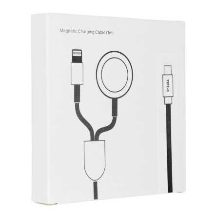 Kabel za punjenje 2u1 za Lightning i Apple Watch - Bijeli 140968