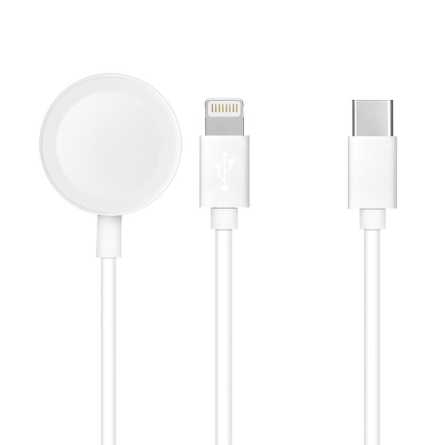 Kabel za punjenje 2u1 za Lightning i Apple Watch - Bijeli 140970