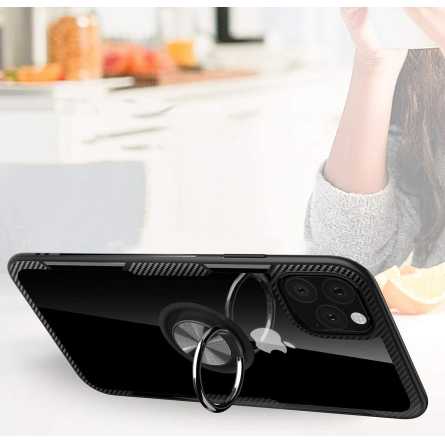 Carbon prozirna Ring Silikonska Maskica za iPhone 12 Pro Max 132579