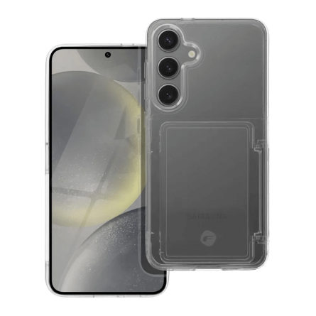 FORCELL F-PROTECT Crystal Pocket silikonska maskica s pretincem za kartice za Samsung Galaxy S24 231186