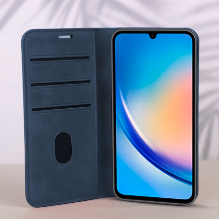 Smart Suede Preklopna Maskica za Samsung Galaxy A16 - Plava 259360