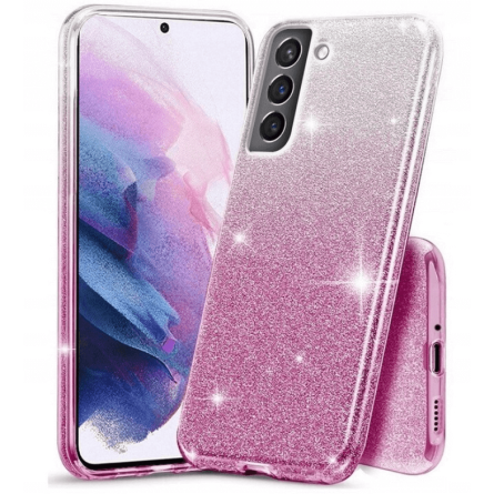 3u1 Dvobojna Maskica sa Šljokicama za Samsung Galaxy A56 - Roza 260610