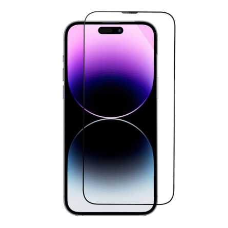 Zaštitno Staklo za ekran za iPhone 13 / 13 Pro / 14 (3D) sa aplikatorom - (Prozirno sa crnim rubovima) 196889