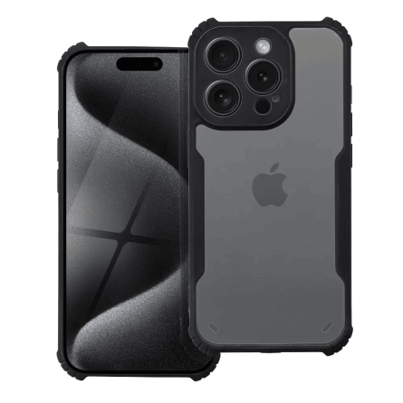 Defender prozirna maskica s crnim rubom za iPhone 16 Pro Max 251873