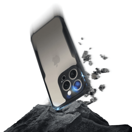 Defender prozirna maskica s crnim rubom za iPhone 16 Pro Max 251875