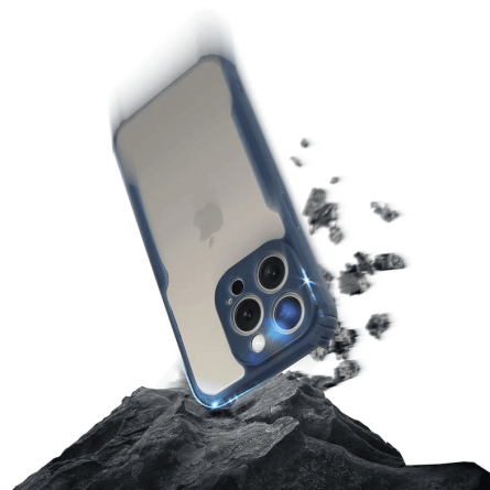 Defender prozirna maskica s plavim rubom za iPhone 15 Pro 251865