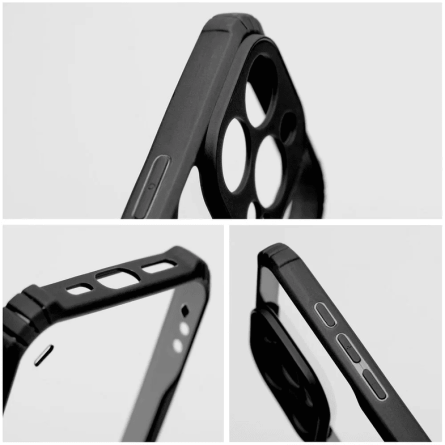 Defender prozirna maskica s crnim rubom za iPhone 16 Pro Max 251876