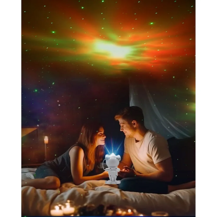 LED Astronaut star projektor i bežični zvučnik X2501 - crveni 254041