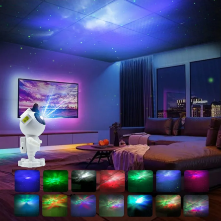LED Astronaut star projektor i bežični zvučnik X2501 - crveni 254037