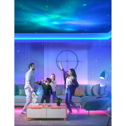 LED Astronaut star projektor i bežični zvučnik X2501 - crveni 254038