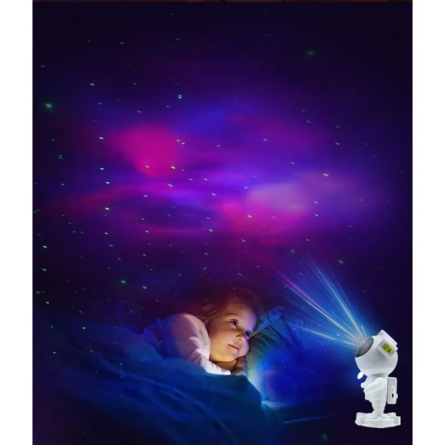LED Astronaut star projektor i bežični zvučnik X2501 - crveni 254039