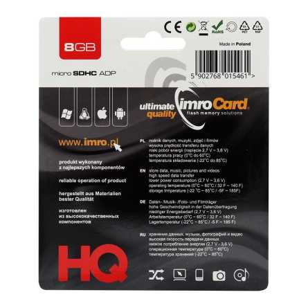 8GB – IMRO MicroSD Kartica s Adapterom 182221