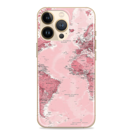 Silikonska maskica za mobitel - Pink Map - babe14 240370