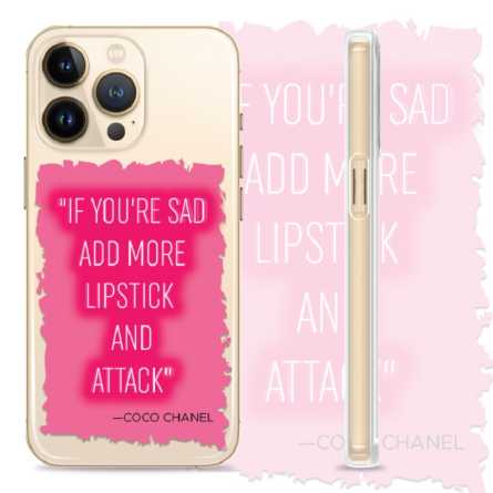 Silikonska maskica za mobitel - Add lipstick and attack  - babe38 240334