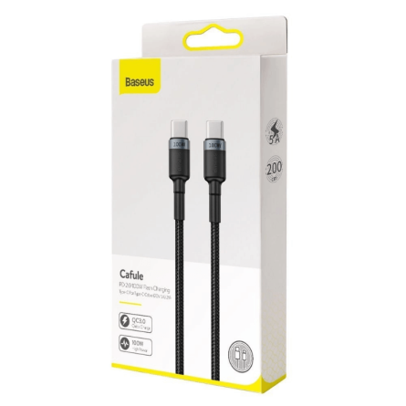 Baseus Type-C na Type-C data kabel PD QC 100W 5A 2M - Sivi 251499