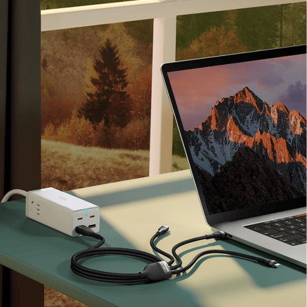 Baseus 3u1 USB kabel + Type C - Type-C + Lightning + MicroUSB - 120cm - 100W - 3.5 A 242928