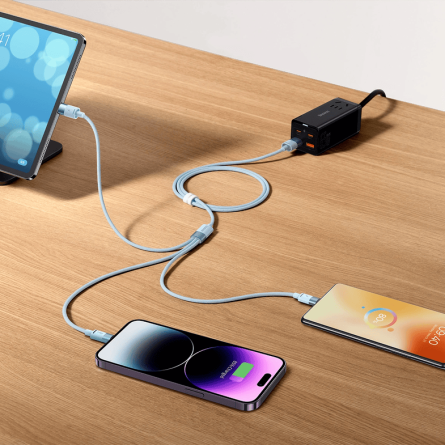 Baseus 3u1 USB data kabel - Type-C + Lightning + MicroUSB - 120cm - 3.5A - Crni 242946