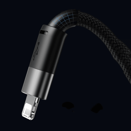 Baseus 3u1 USB data kabel - Type-C + Lightning + MicroUSB - 120cm - 3.5A - Crni 242949
