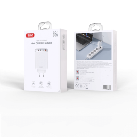 XO zidni punjač PD - 3x Type C + 1x USB - 65W 236216