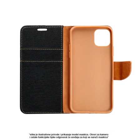 Canvas preklopna maskica za Samsung Galaxy A55 - Crna 245305