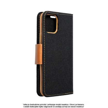 Canvas preklopna maskica za Samsung Galaxy A55 - Crna 245307