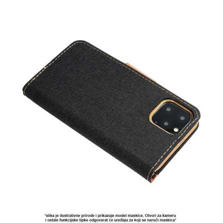 Canvas preklopna maskica za Samsung Galaxy A55 - Crna 245308