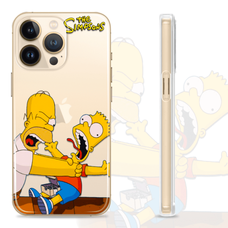 Silikonska Maskica za mobitel - Crazy Homer and Bart - CF24 238108