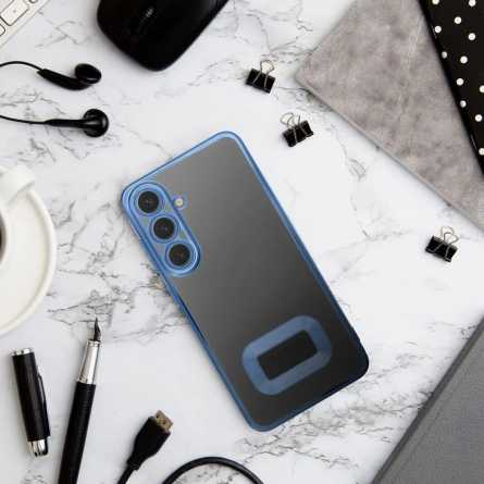 Kromirana prozirna maskica za Samsung Galaxy A55 - Plava 245807