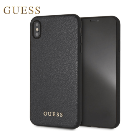 Kožna GUESS maskica za iPhone XS Max – Crna 44046