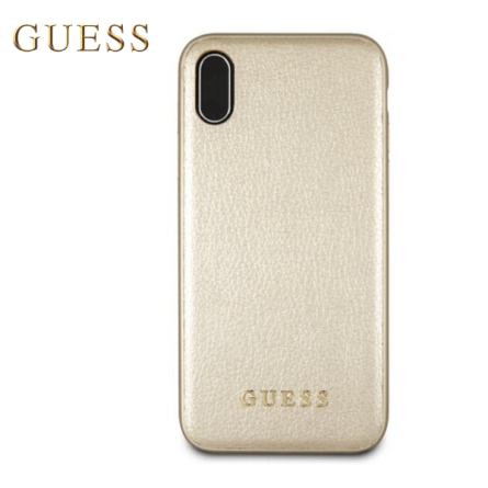 Kožna GUESS Iridescent maskica za iPhone XS Max – Zlatna 44038