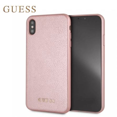 Kožna GUESS Iridescent maskica za iPhone XS Max – Roza 44054