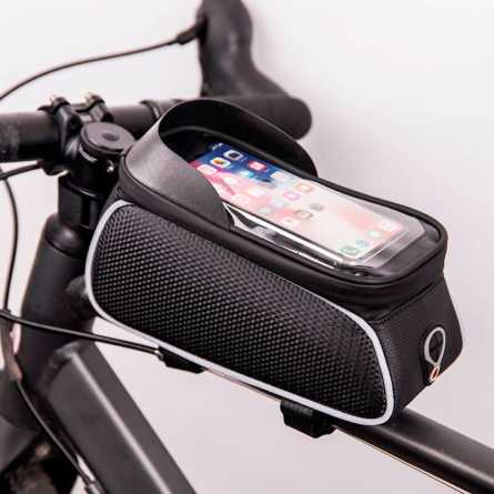 Vodootporna torbica za okvir bicikla sa držačem za mobitel Model01 - Crna 229475