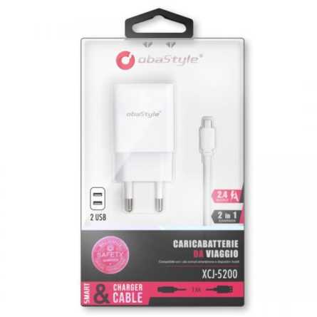 Dual Usb Adapter & Micro USB (V8) Kabel- Zidni punjač 2.4A 132017