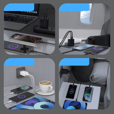 Wozinsky GaN zidni punjač - 2x Type C + 1x USB - 65W 257188