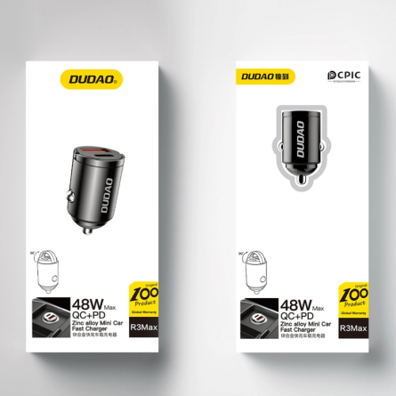 Dudao Mini Auto punjač - 48W QC PD - Type C / USB 266310