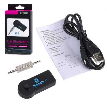 Bluetooth glazbeni prijamnik AUX mini jack 3,5mm - crni 129858