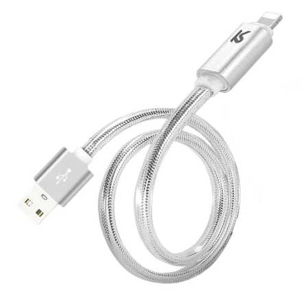 Kaku 2.8A USB na Lightning Opleteni Punjački & Data kabel 2m - Sivi 136324