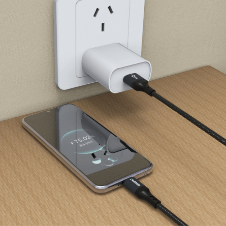 Dudao USB na Type C pleteni kabel 1.2M (5A) - Crni 266334