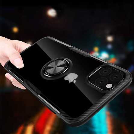 Carbon prozirna Ring Silikonska Maskica za iPhone 12 Pro Max 130013