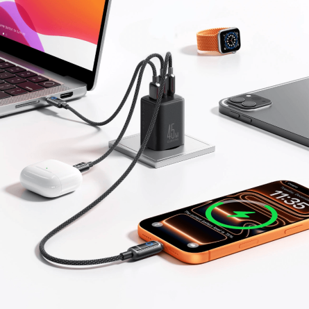 Joyroom GaN zidni punjač - Type C + USB + Lightning - 45W 266368