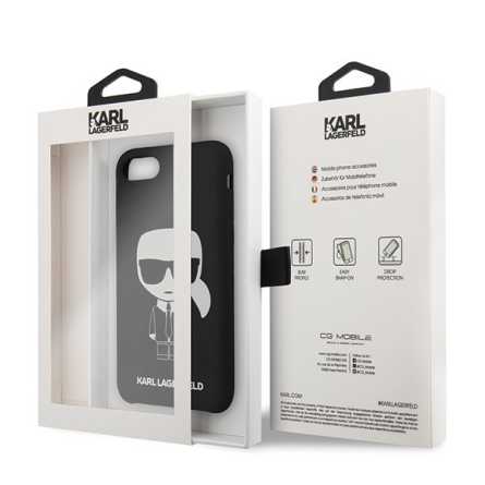 Karl Lagerfeld Silicone Ikonik maskica za iPhone 7 / 8 / SE 2020 – Crna 108699