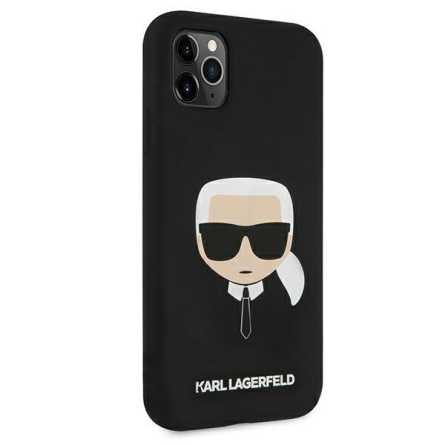 Karl Lagerfeld Silicone Karl's head Maskica za iPhone 11 Pro Max – Crna 135912