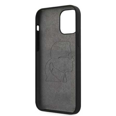 Karl Lagerfeld Silicone Iconic maskica za iPhone 12 – Crna 135802