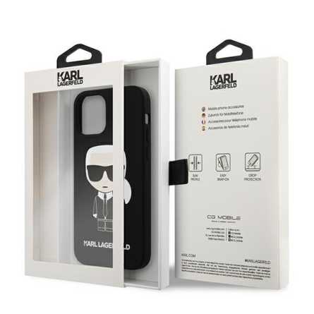 Karl Lagerfeld Silicone Iconic maskica za iPhone 12 Pro – Crna 135797