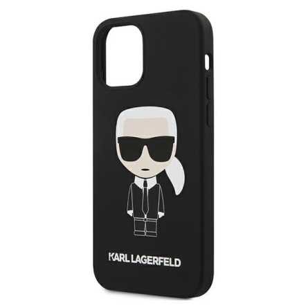 Karl Lagerfeld Silicone Iconic maskica za iPhone 12 – Crna 135801